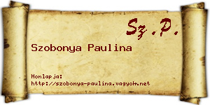 Szobonya Paulina névjegykártya